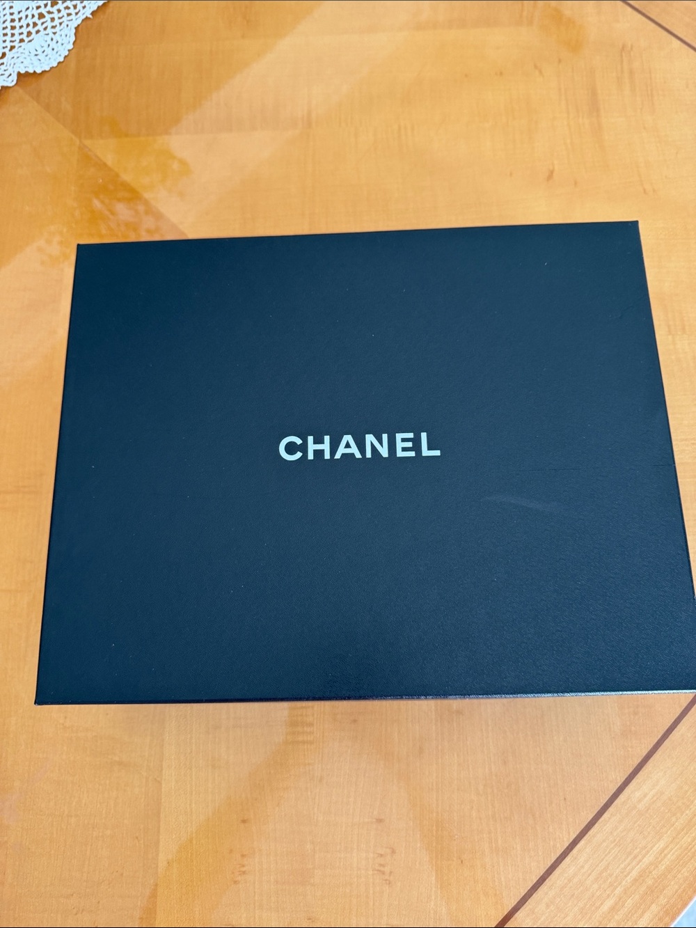 CHANEL Black Box with White Logo